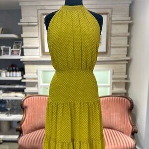 Nanette Lepore Tiered Midi Polka Dot Dress